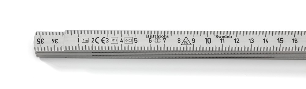 150103 Hultafors Gliedermaßstab A59, Meterstab mit Millimetereinteilung, 1 m, 6 Glieder (Preis pro Stück)