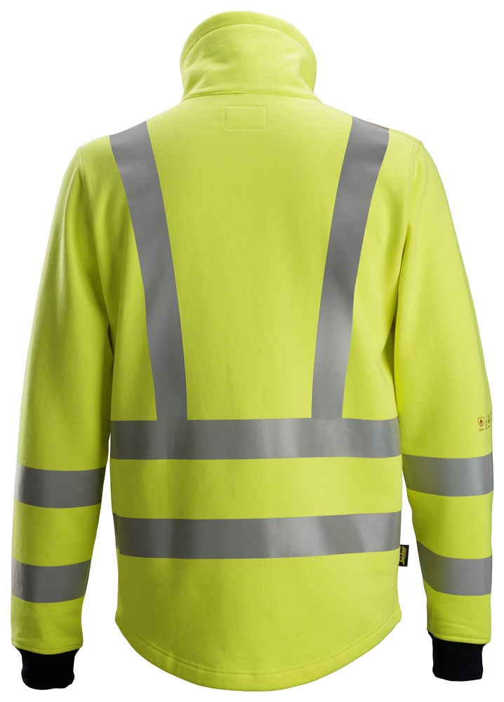 2864 Snickers ProtecWork, Sweatshirt mit durchgehendem Reißverschluss, Warnschutzklasse 3