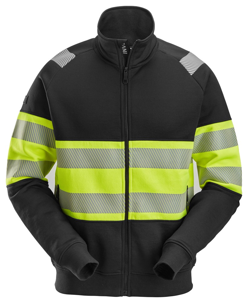 2834 Snickers High-Vis-Jacke mit durchgehendem Reißverschluss, Warnschutzklasse 1