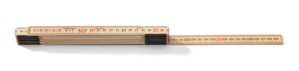 100004 Hultafors Schwedenmeter Gliedermaßstab 59-2-10, Meterstab mit Millimetereinteilung, 2 m, 10 Glieder (Preis pro Stück)
