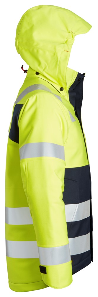 1163 Snickers ProtecWork, Wärmeisolierte Arbeitsjacke mit Kapuze, Warnschutzklasse 3