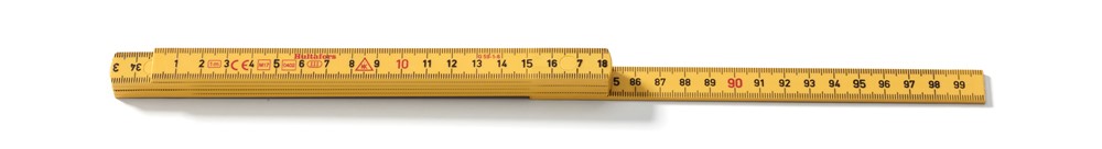 200204 Hultafors Gliedermaßstab G59, 15 mm breit, gelb, mit Millimetereinteilung, Meterstab, 1 m, 6 Glieder (Preis pro Stück)